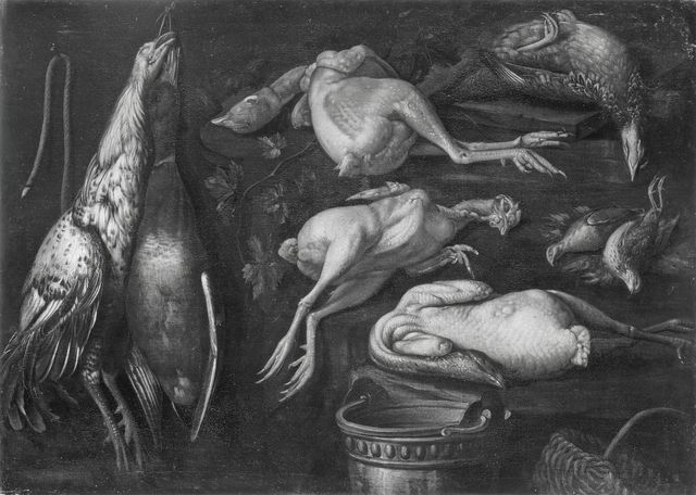Studio L.A.M.A. — Baschenis Evaristo - sec. XVII - Natura morta con pollame — insieme